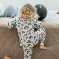 Kids crew neck jogger set with tractor print, long-sleeve top and matching jogger pants