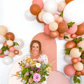 Dusty Rose Boho Balloon Garland Kit | Blush Chrome Rose Gold DIY Arch