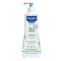 Mustela gentle cleansing gel bottle with blue pump, hair and body, 500 mL