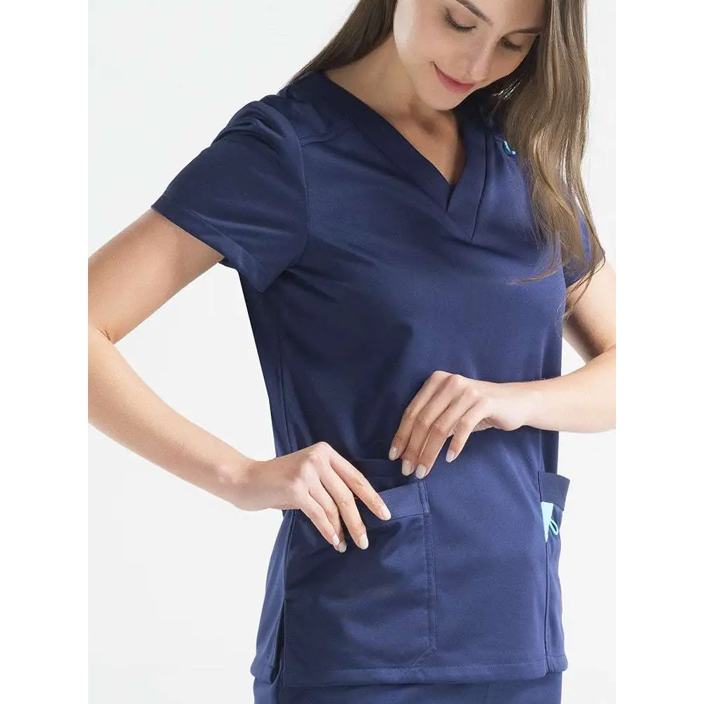 Navy Blue Beauty Salon Workwear Set