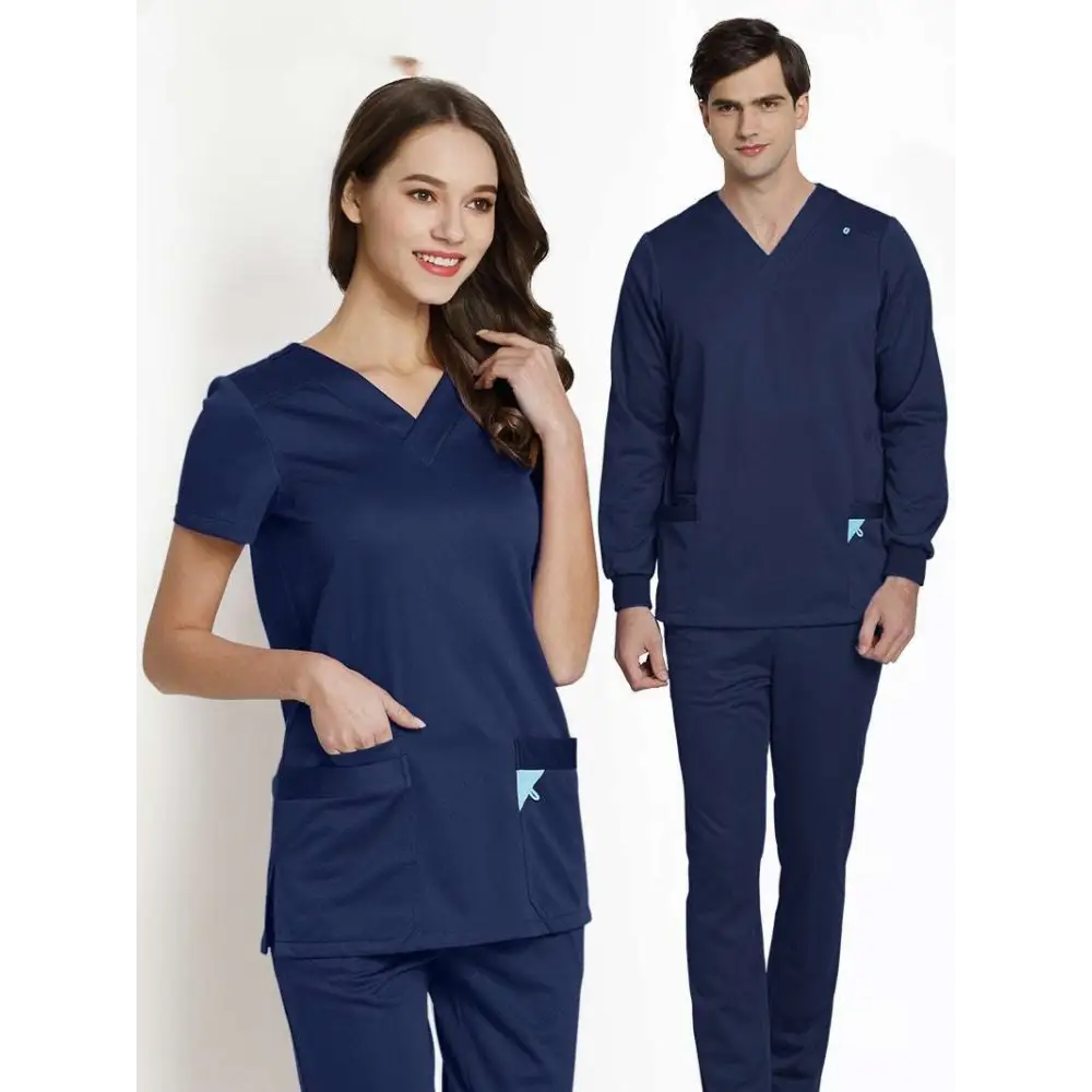 Navy Blue Beauty Salon Workwear Set