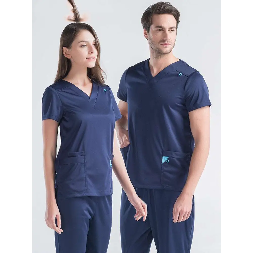 Navy Blue Beauty Salon Workwear Set