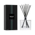 Reed diffuser with clear glass bottle and black reeds in black gift box