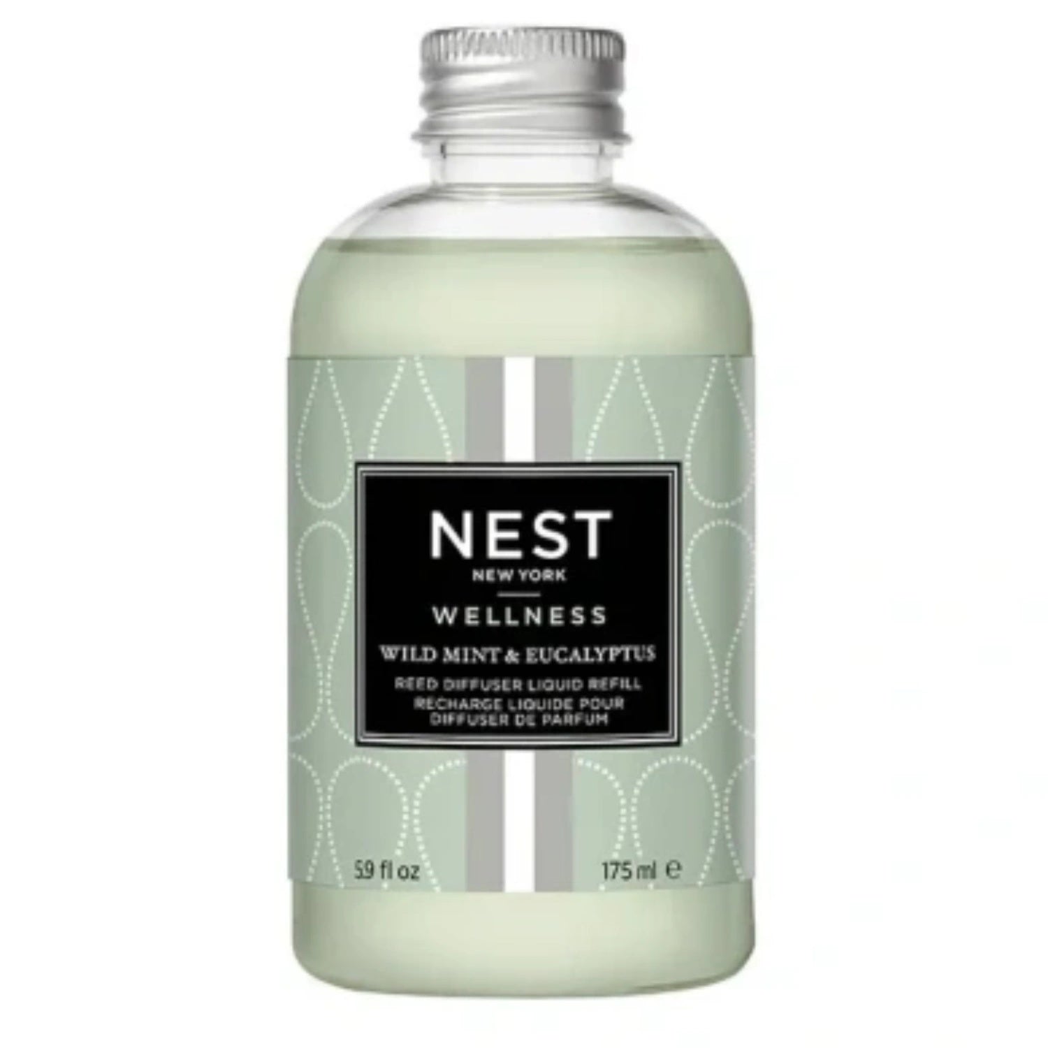 Nest New York reed diffuser refill bottle, Wild Mint & Eucalyptus, 5.9 oz