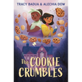 Hardcover children's book cover with two kids, cookies, and title 'The Cookie Crumbles'.