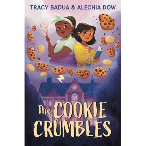 Hardcover children's book cover with two kids, cookies, and title 'The Cookie Crumbles'.