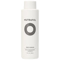 Nutrafol Root Purifier scalp microbiome shampoo bottle, white with black label and logo