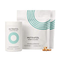 Nutrafol Women’s Balance hair growth supplement jar and refill bag with capsules