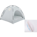 Olive Green Zippered Cat Tent with Metal Frame