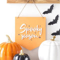 Orange Spooky Season Pastel Halloween Hanging Sign