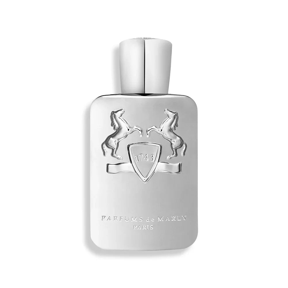 Parfums De Marly Pegasus eau de parfum bottle, silver cap and Pegasus crest