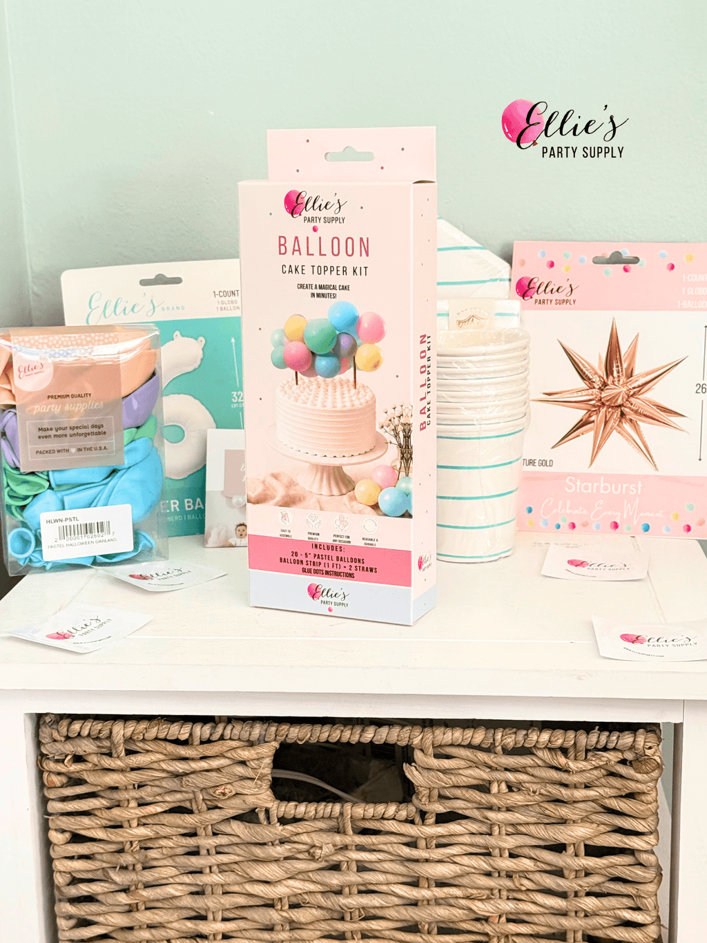 Pastel Mini Balloon Cake Topper Kit – Aesthetic Party Decor for Birthdays & Celebrations