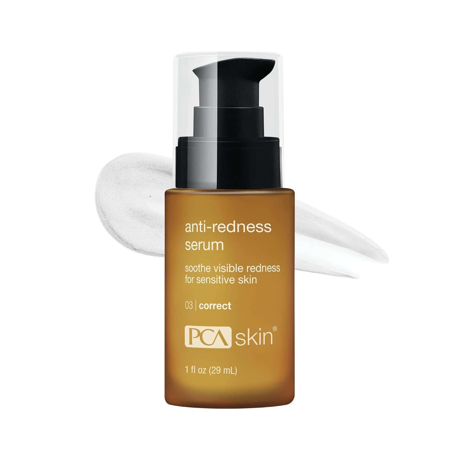 PCA Skin anti-redness serum, amber pump bottle, 1 oz (29 mL)