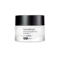 HydraBright skincare cream jar, white container with black lid, PCA skin label