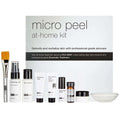 Micro peel at-home skin care kit with multiple PCA Skin bottles and bowl.