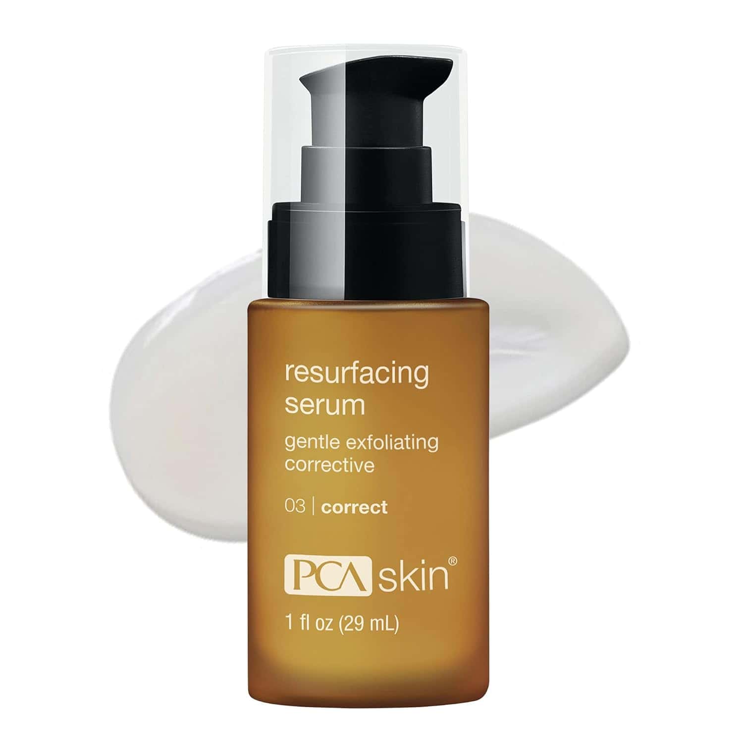 PCA Skin resurfacing serum bottle with pump, 1 fl oz (29 mL)