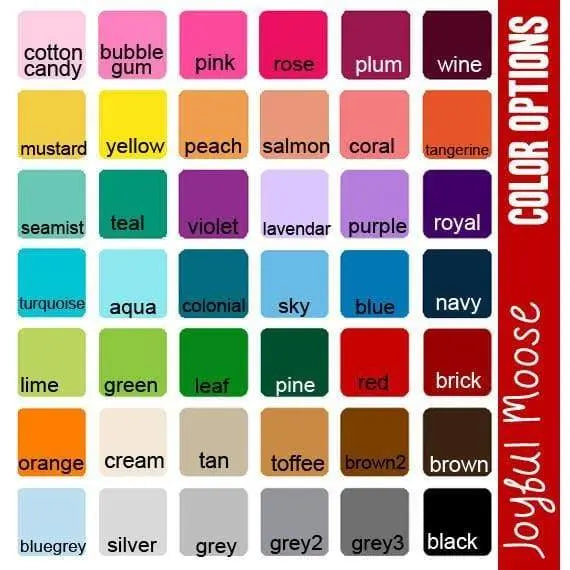 Compact mirror color options card with multicolor paint swatch squares