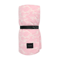 Big kid cloud blanket, pink with Sweet Banda logo band and small front patch