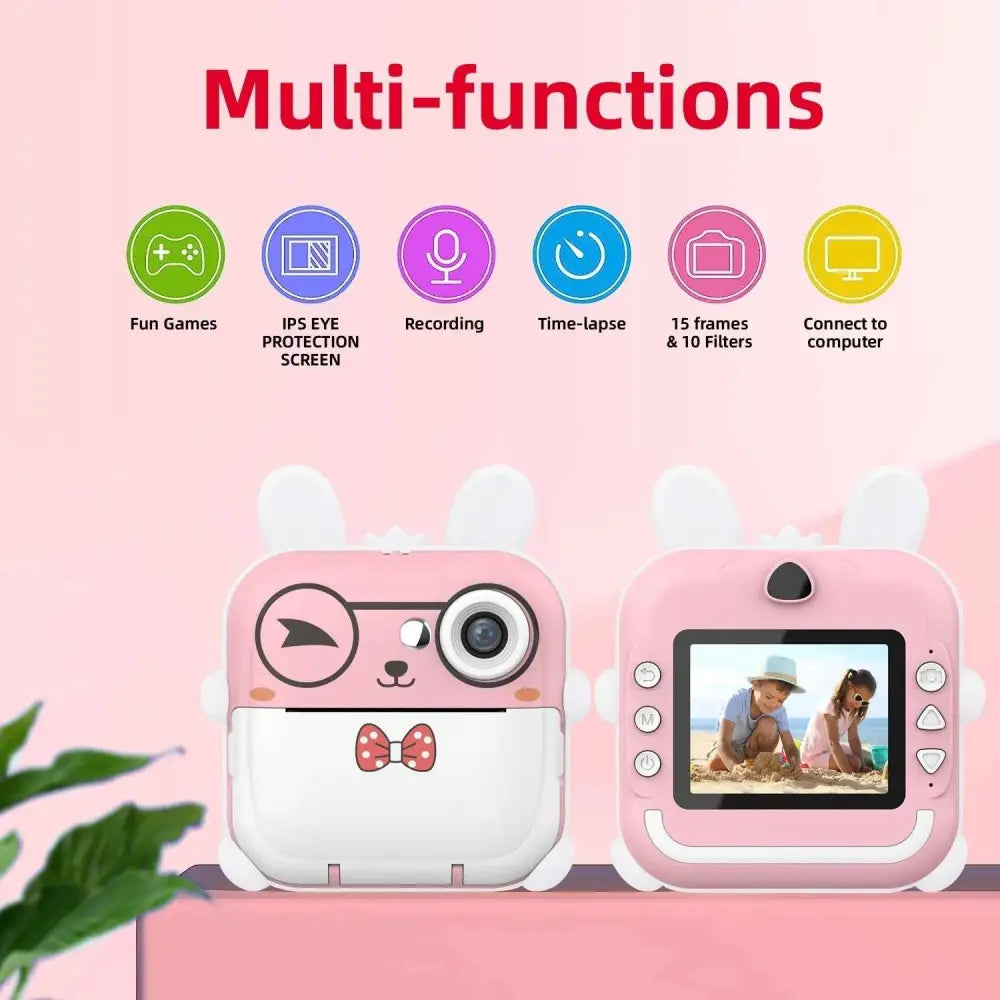 Pink Rabbit Polaroid Children’s Cartoon Camera
