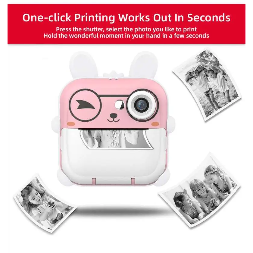 Pink Rabbit Polaroid Children’s Cartoon Camera