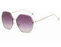 Polygonal Metal Sunglasses | Retro Luxury UV Protection Eyewear for Women