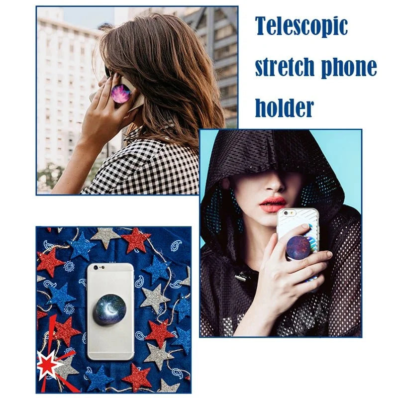 Popped Finger Ring Phone Holder Stand | Expandable Grip and Kickstand for iPhone and Android