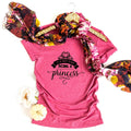 Pink graphic princess t-shirt with 'It's not easy being a princess' print.