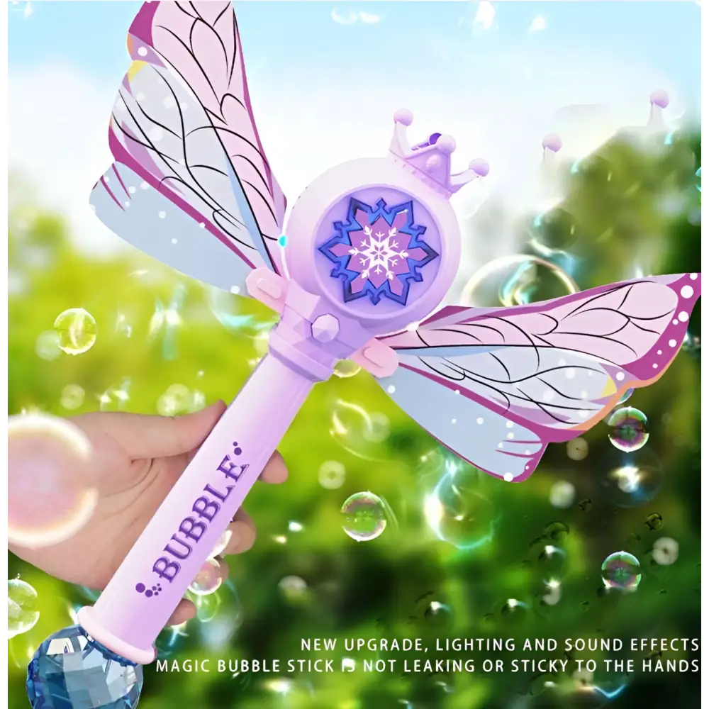 Purple Butterfly Fairy Bubble Stick