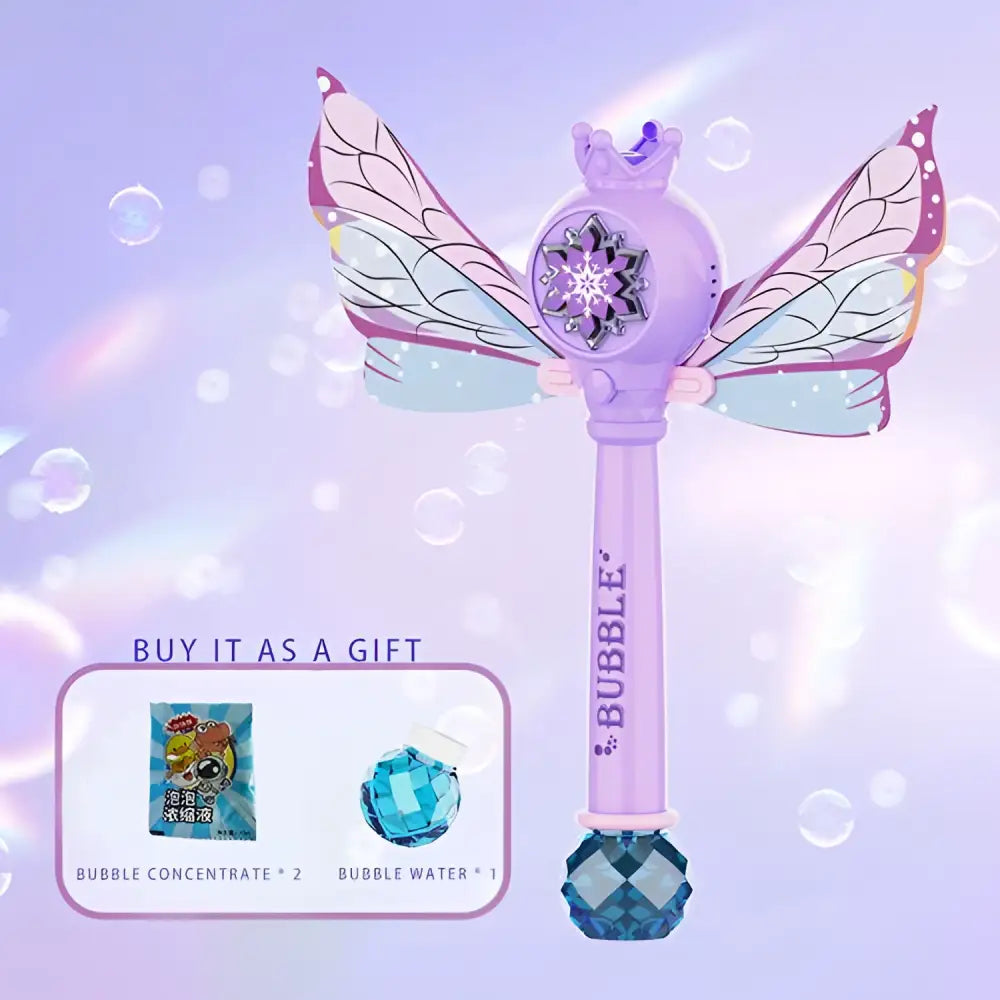 Purple Butterfly Fairy Bubble Stick