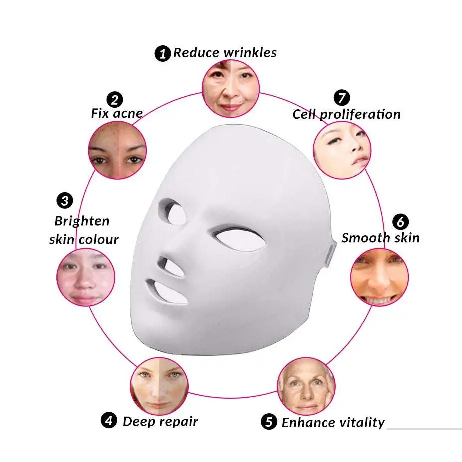LED Light Therapy Facial Mask Beauty Device