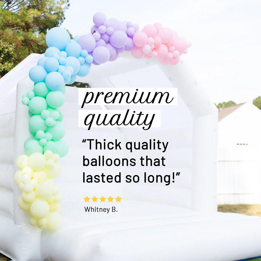 Soft Pastel Rainbow Balloon Garland Kit | Pink Green Blue Yellow Purple DIY Arch