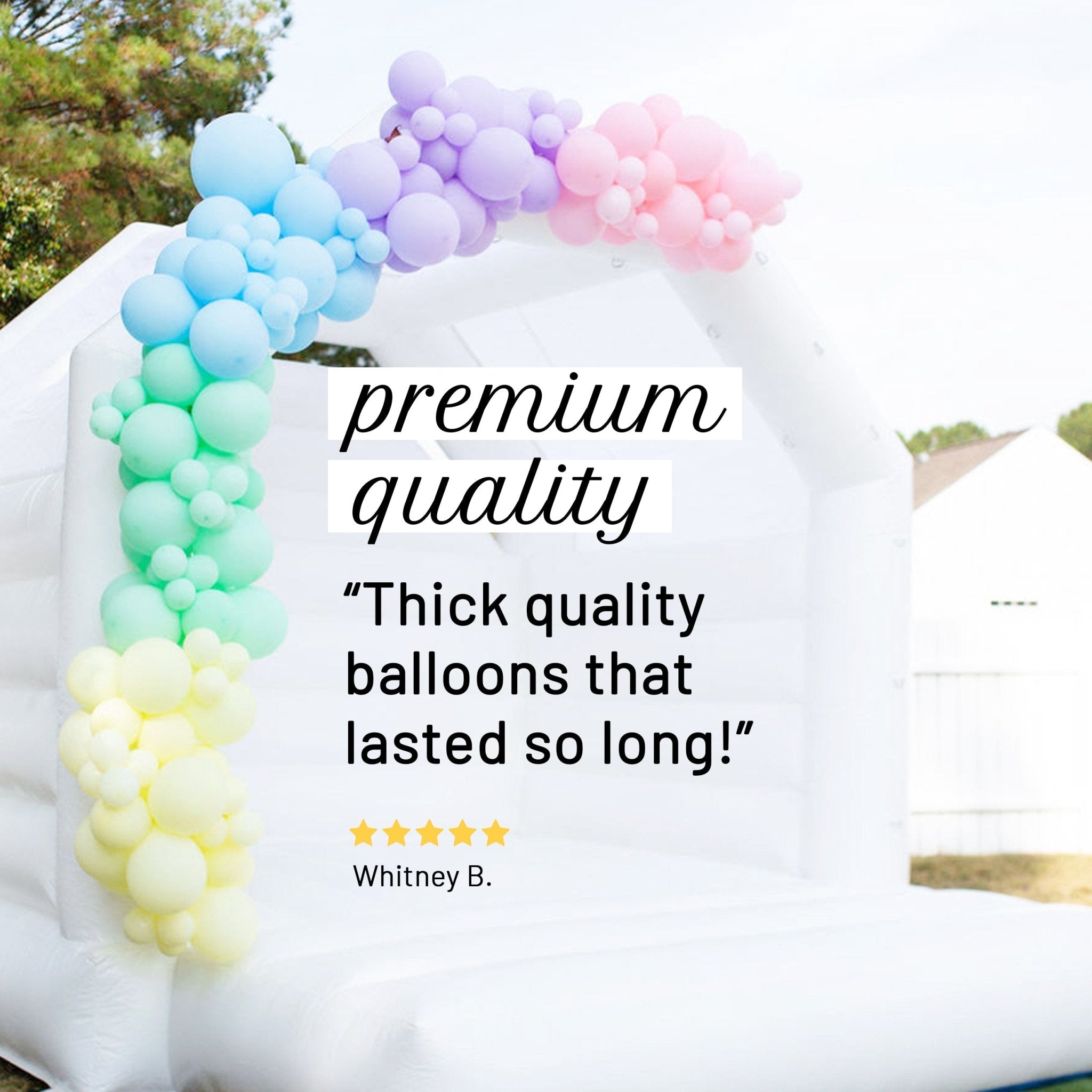 Soft Pastel Rainbow Balloon Garland Kit | Pink Green Blue Yellow Purple DIY Arch