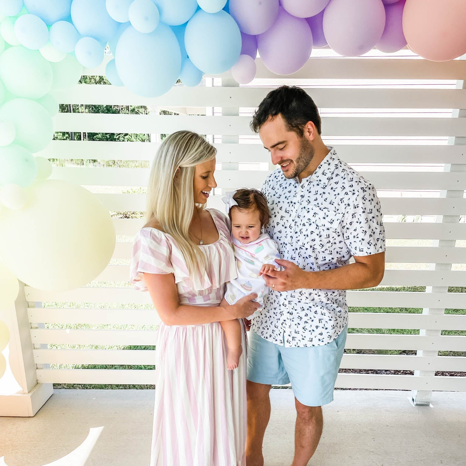Soft Pastel Rainbow Balloon Garland Kit | Pink Green Blue Yellow Purple DIY Arch