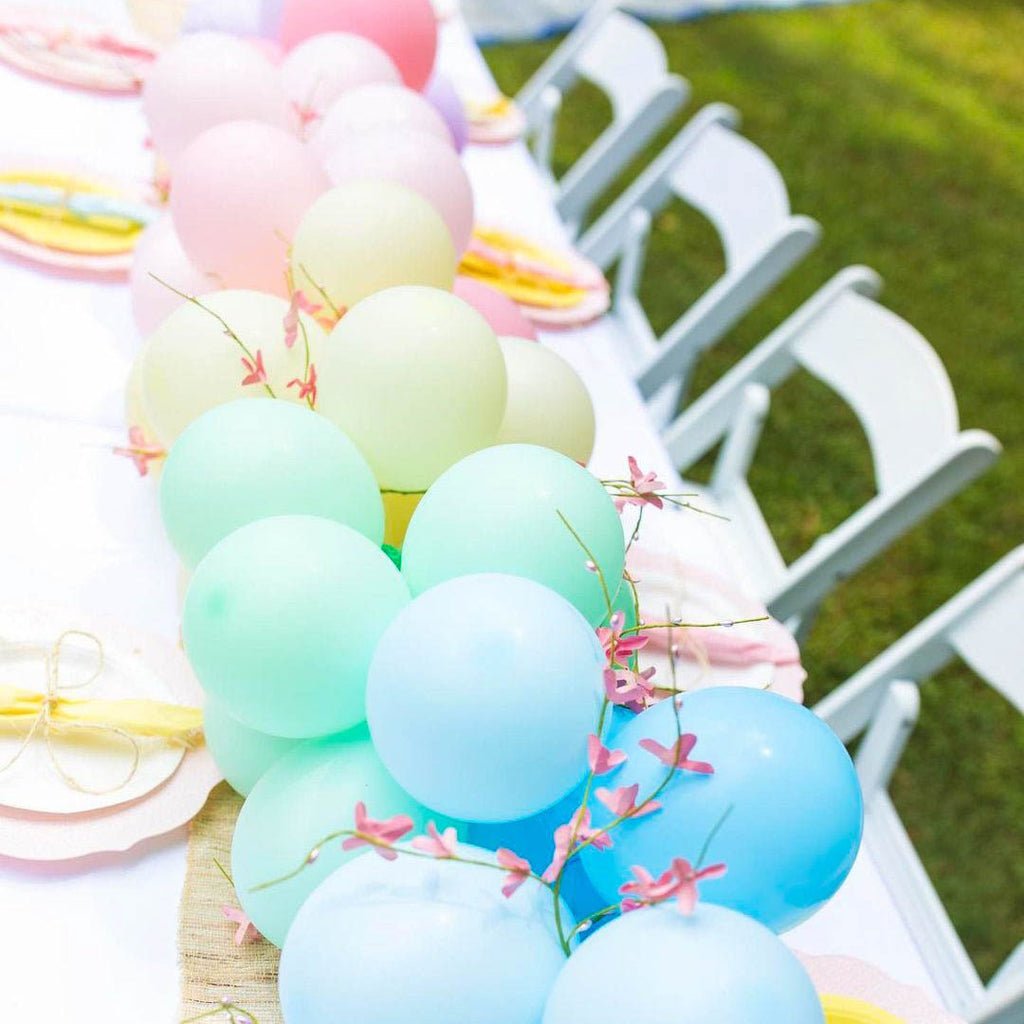 Soft Pastel Rainbow Balloon Garland Kit | Pink Green Blue Yellow Purple DIY Arch