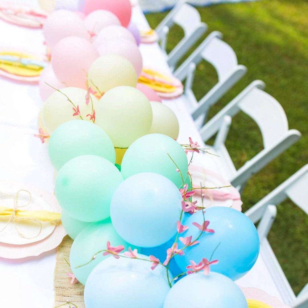 Soft Pastel Rainbow Balloon Garland Kit | Pink Green Blue Yellow Purple DIY Arch