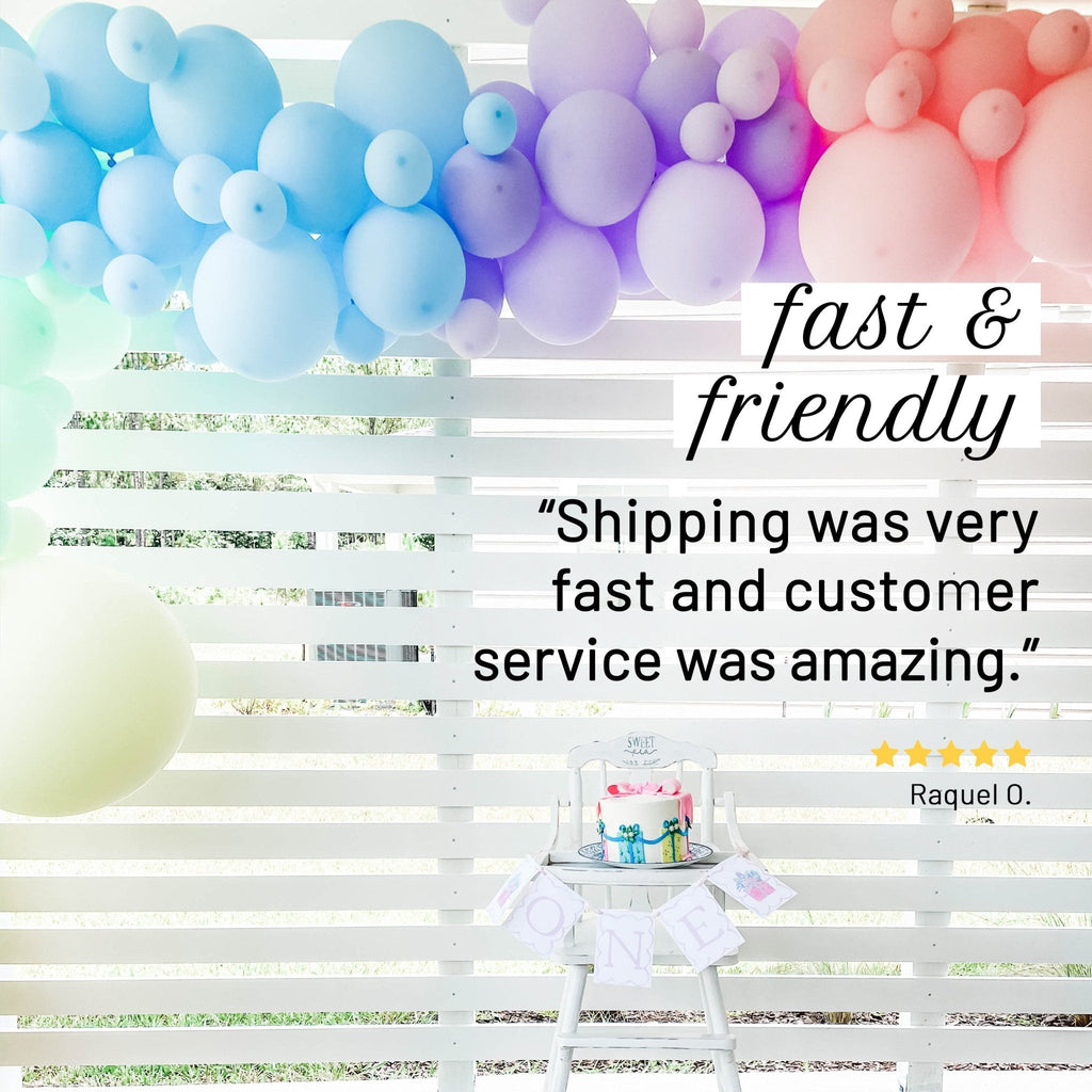 Soft Pastel Rainbow Balloon Garland Kit | Pink Green Blue Yellow Purple DIY Arch