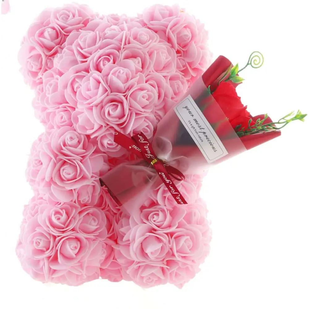 Red Rose Bear Eternal Flower Gift