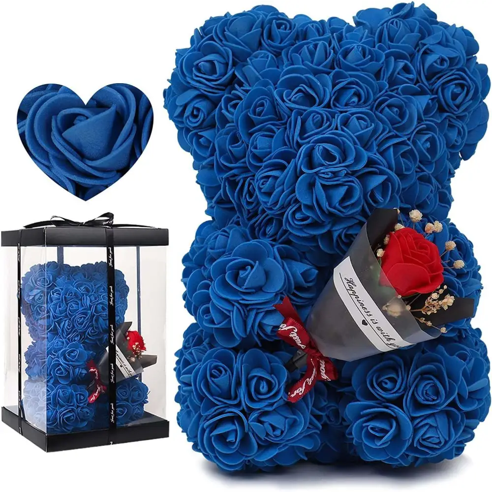 Red Rose Bear Eternal Flower Gift