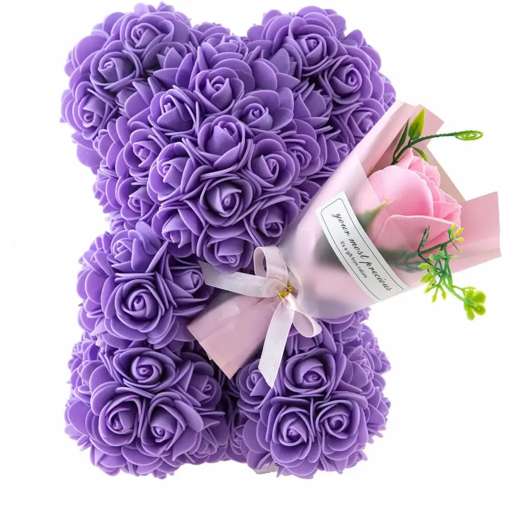 Red Rose Bear Eternal Flower Gift