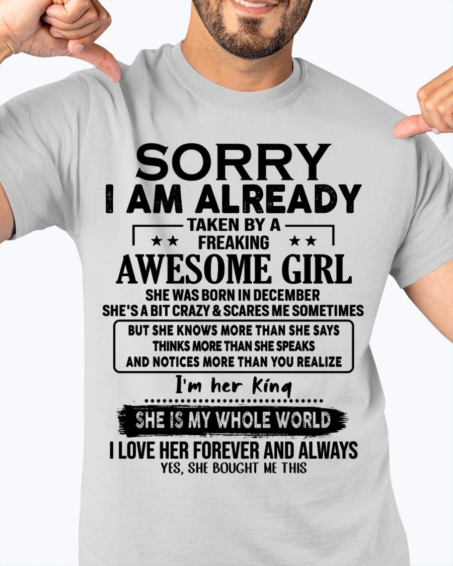 December - Awesome Girl born in December - Special gift for your boyfriend - HL12 (SKU.AT16)