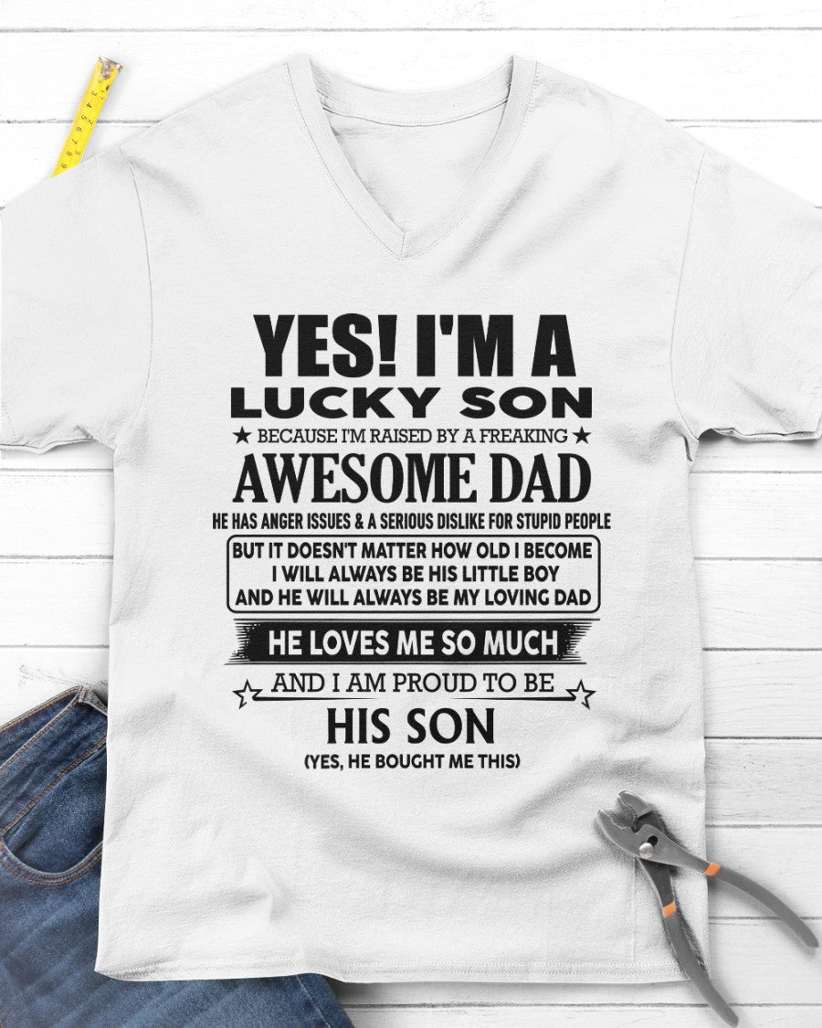 Awesome Dad - perfect gift for your son from Dad - HL00 (SKUT-2010LUCKYDD)
