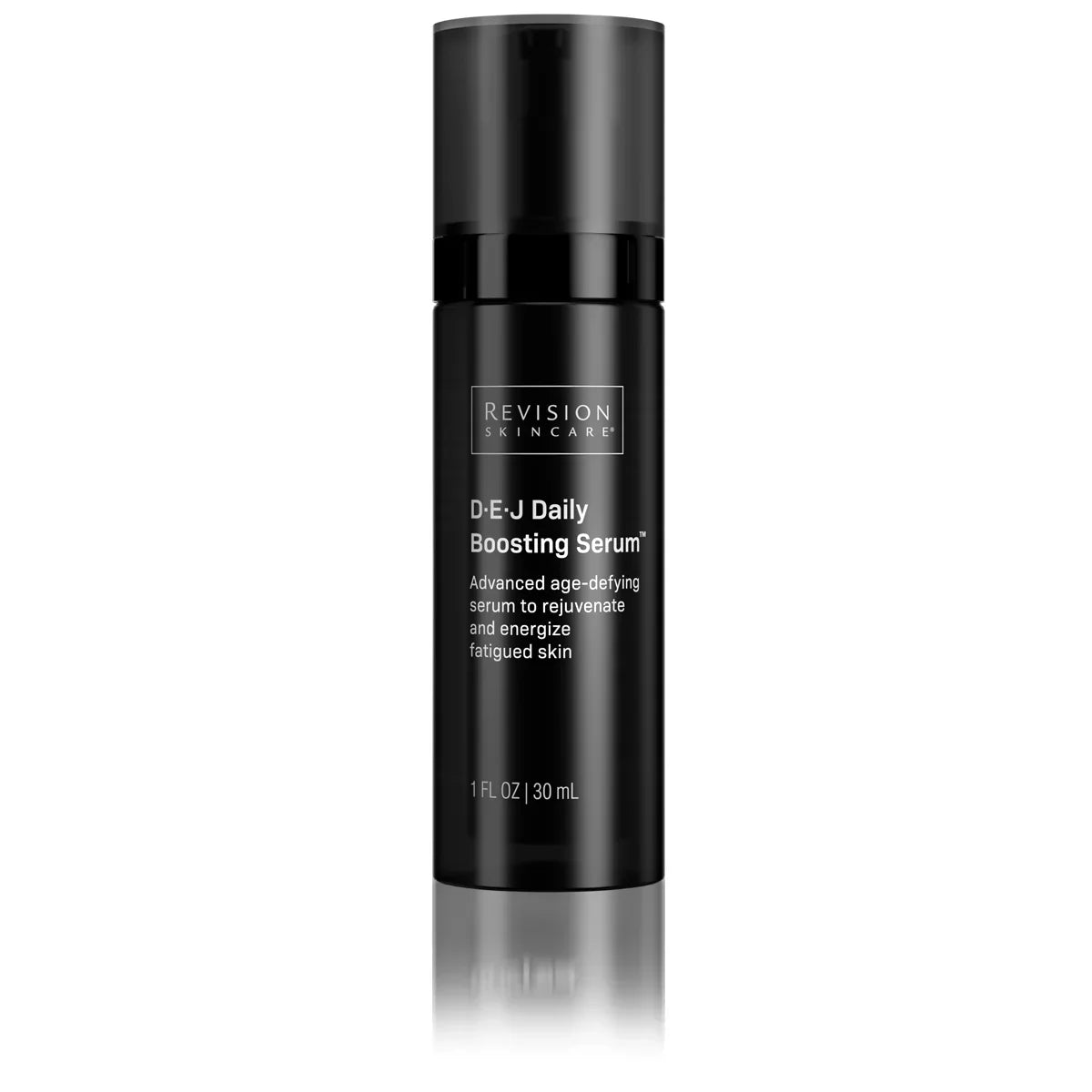 Revision Skincare D·E·J daily boosting serum in black pump bottle, 30 ml