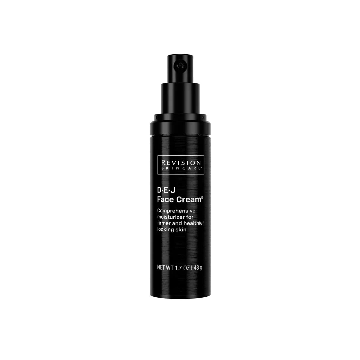 Face cream pump bottle, dark glass with black cap