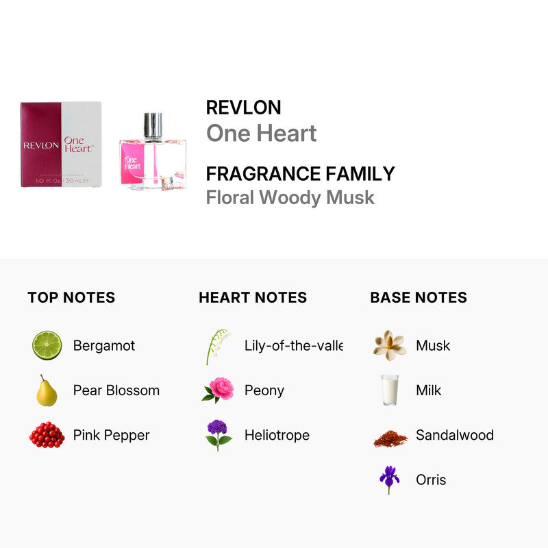 Revlon Ladies One Heart EDT Spray 1 oz Fragrances