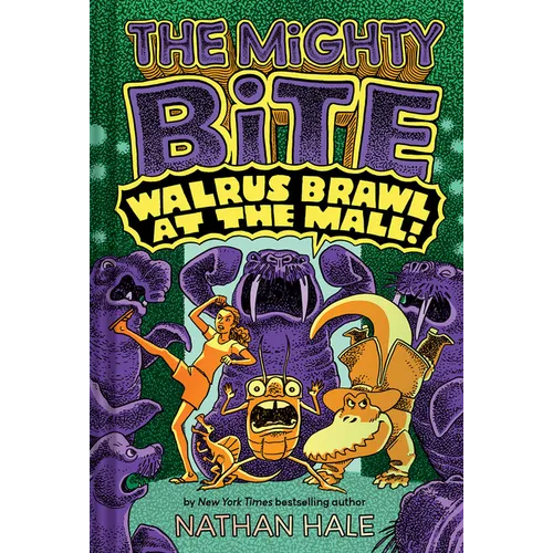 Hardcover graphic novel with colorful cartoon walrus brawl cover and title lettering