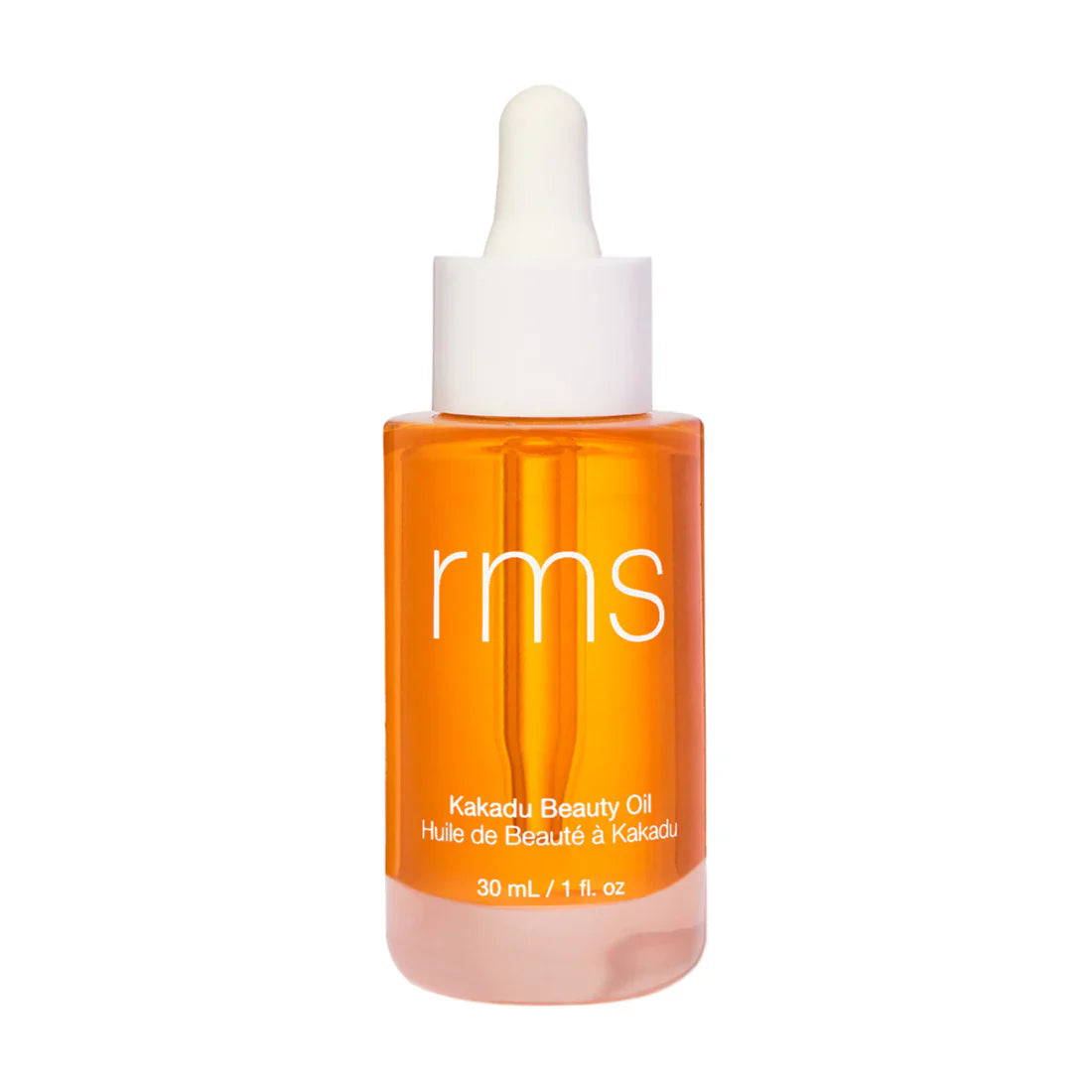 RMS Kakadu Beauty Oil bottle with amber glass and dropper, 1 oz