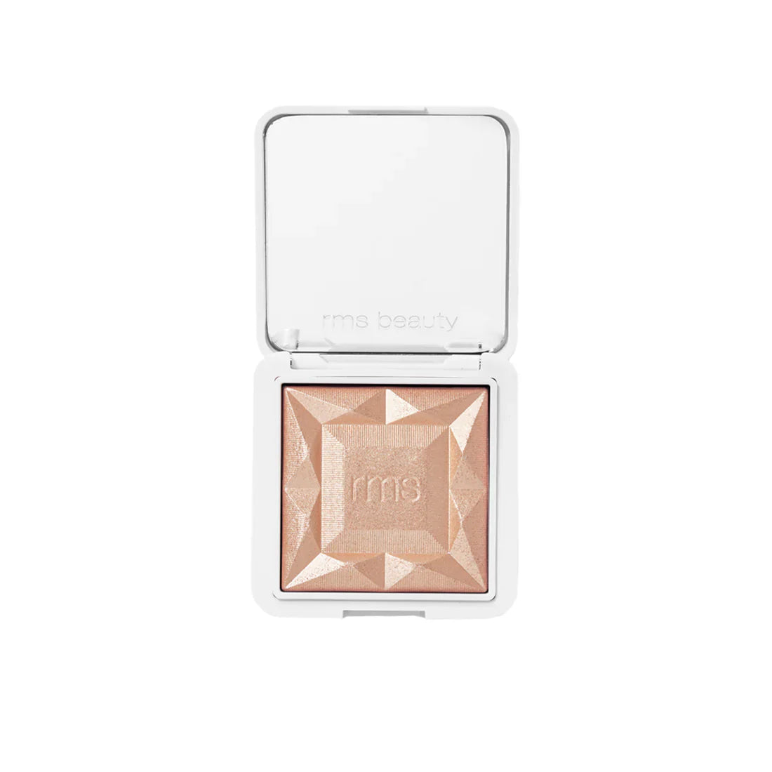 RMS ReDimension Hydra Dew Luminizer compact with rose-gold shimmer powder