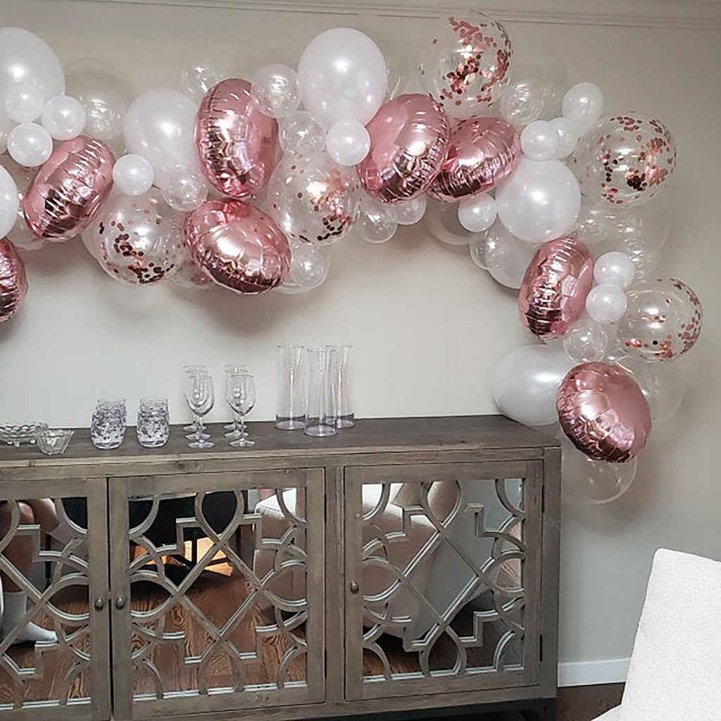 Rose Gold & Metallic Pearl Balloon Garland Kit