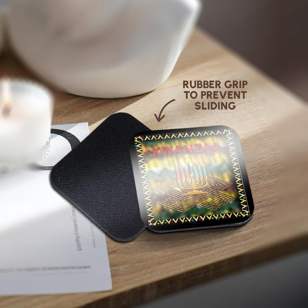 3dRose Beverly Turner Kwanzaa - Candle of Kwanzaa - Coasters (CST_27333)