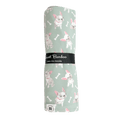 Ruff and Stuff swaddle blanket, mint green with puppy and bone pattern